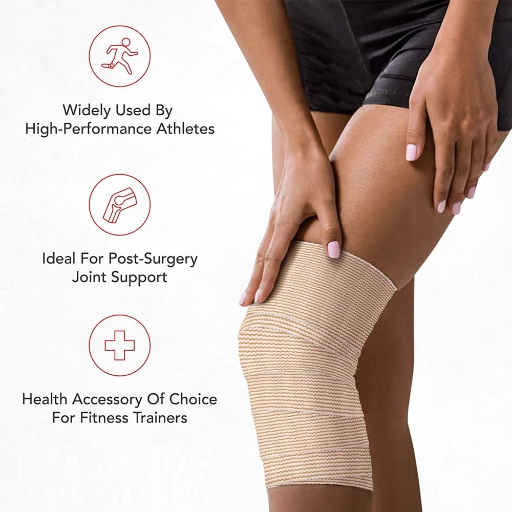 Bandage auto-adhésif professionnel, 5 rouleaux, enveloppe extensible sans Latex pour les plaies et le sport, boucle à crochet facile à tenir sur les deux extrémités