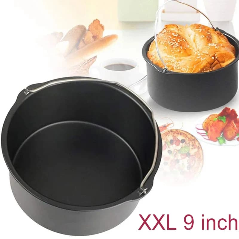Grands accessoires pour friteuse à Air, four antiadhésif de 9/8/7 pouces, baril de gâteau, poêle de cuisson adaptée à la plupart des friteuses à air COSORI Gowise Phillips Ninja 3-7QT