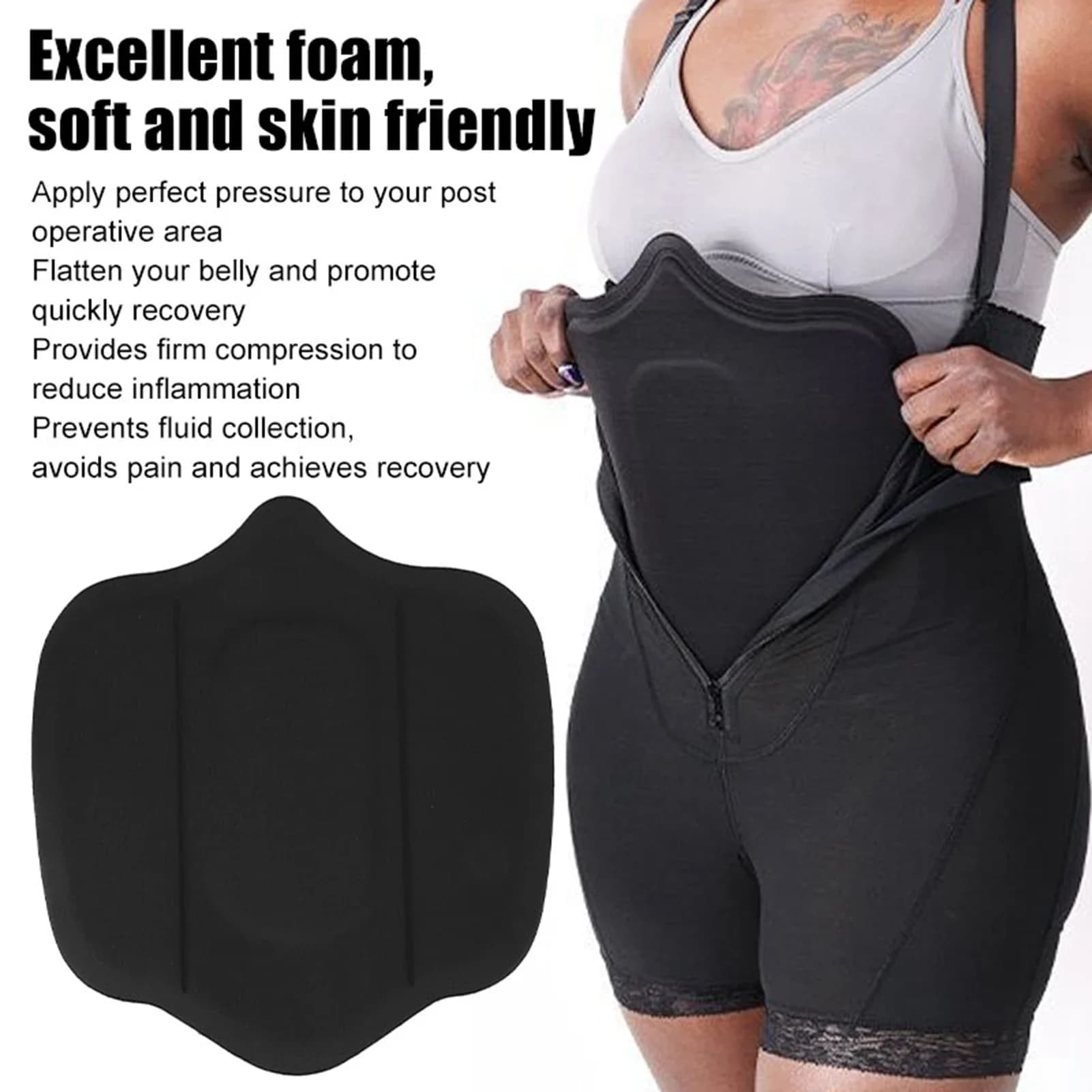 Coussin en mousse de liposuccion abdominale aplatir le ventre prévenir les rides panneau de compression abdominale D