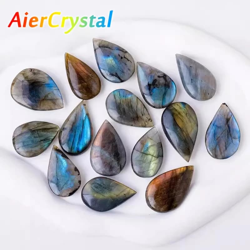 Pierre d'étirement légère arc-en-ciel naturelle, gouttelette, accessoires de bijoux, pierre brute, polissage, pierre nue, bricolage, pendentif brillant, anneau Bastet