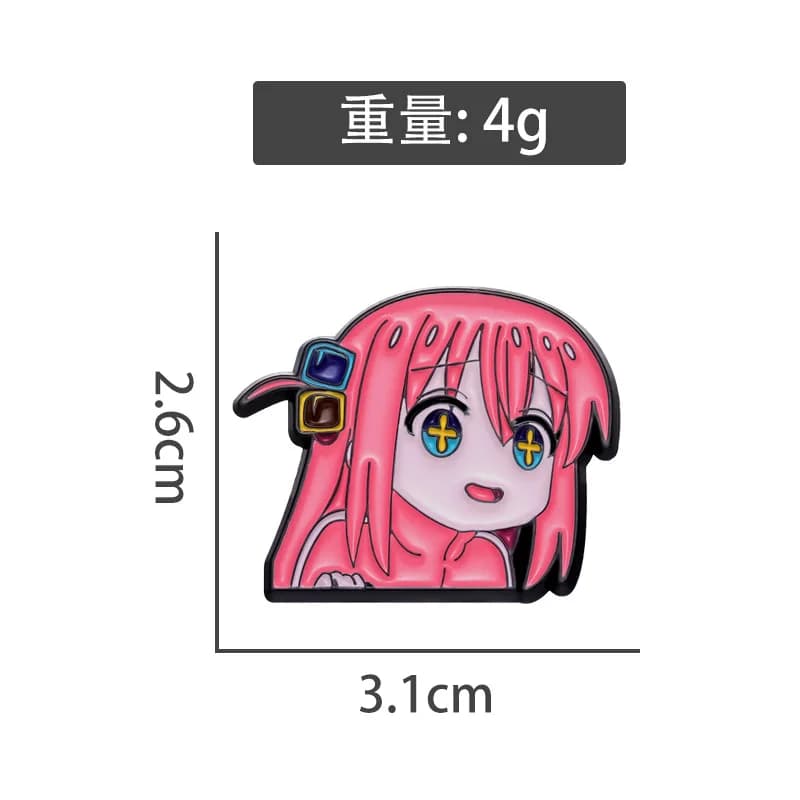 BOCCHI THE ROCK ! Broches de cosplay d'anime, épingles de personnages mignons, badges pour vêtements et sacs à dos, accessoires de mode, cadeaux