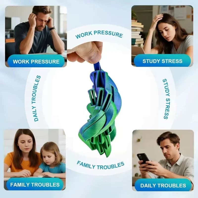 Boule imprimée en 3D, sphère torsadée, équipement de déformation circulaire, boule à flux liquide, conception rotative, balles de soulagement de l'anxiété pour enfants et adultes
