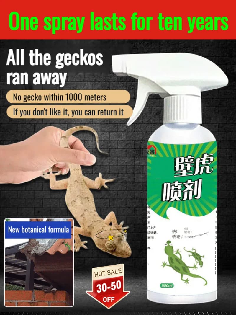 Spray Répulsif Anti-Gécoques Puissant pour la Maison, Efficacité Longue Durée, Produits Anti-Gécoques Intérieurs, Spray Répulsif Anti-Gécoques Puissant