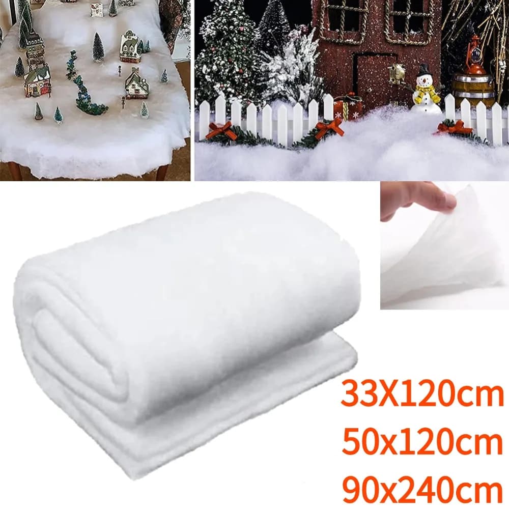 Couverture à Neige Blanche en Coton Doux, Accessoire pour Arbre de Noël, Décorations d'Arbre