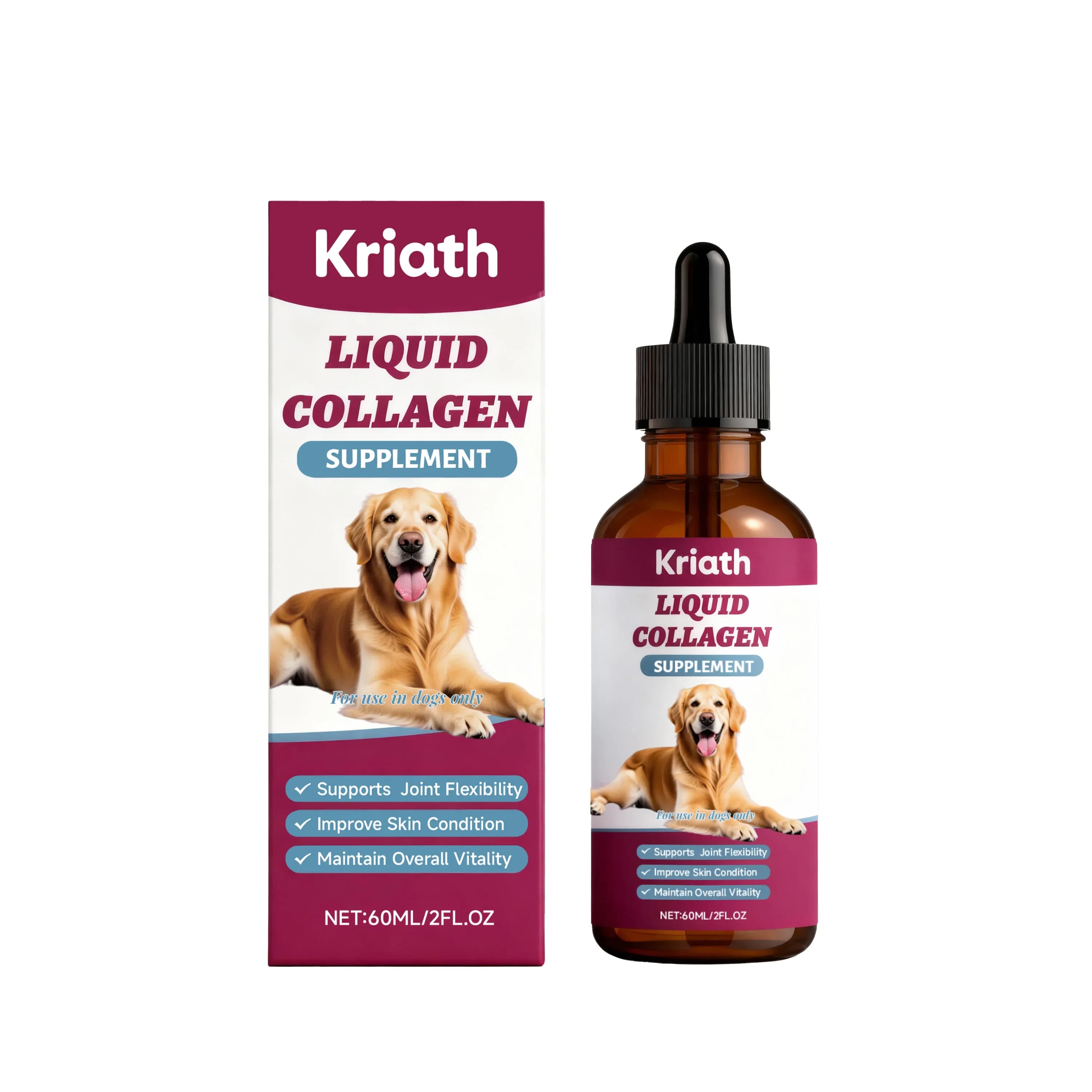Gouttes de collagène pour chiens uniquement - Soin du corps du chien