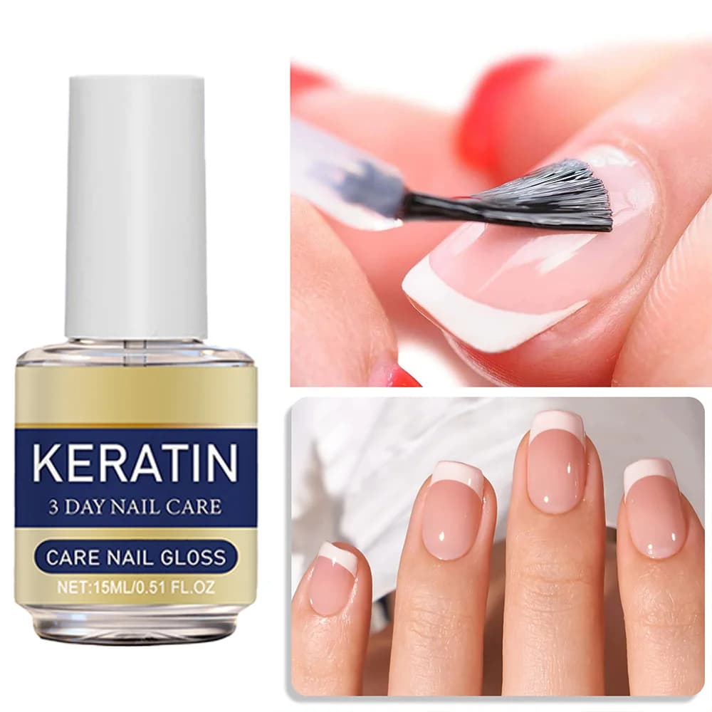 Huile réparatrice pour ongles à la kératine, format voyage, facile à utiliser, fortifiant pour ongles faibles et abîmés, soin manucure, sérum pour ongles, 3 jours