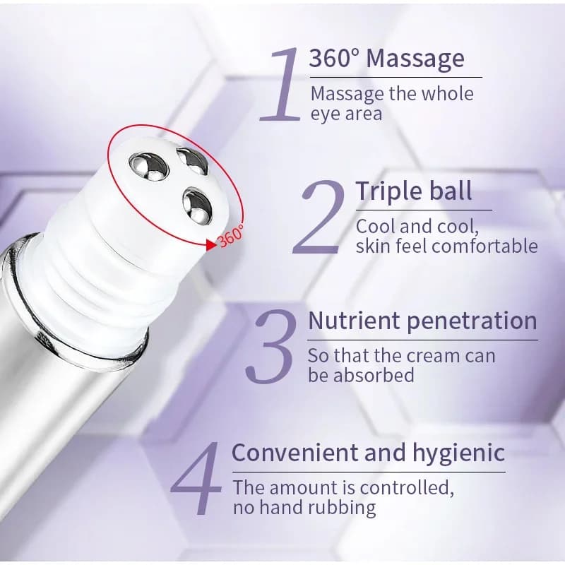 Rouleau masseur crème pour les yeux Anti-rides sacs pour les yeux Anti cernes hydratant Bioaqua Contour des yeux coréen soins de la peau cosmétiques