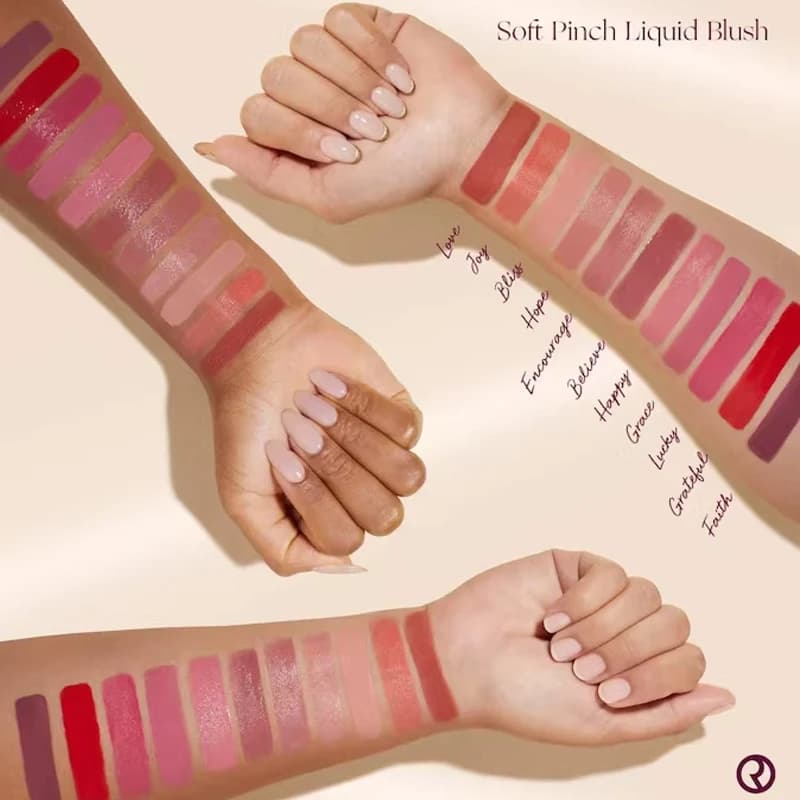 Rare Beauty Soft Pinch Liquid Blusher, blush liquide soyeux, imperméable, hydratant, maquillage pour femme, Happy Hope Bliss Wonder Believe Blush Liquide