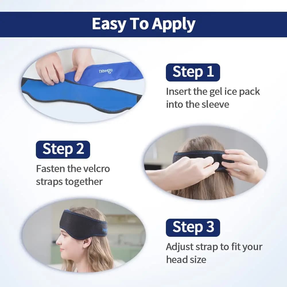 Bandeau de thérapie pour maux de tête, soulagement de la douleur, pour la Migraine, compresse froide et chaude, pour les blessures à la tête