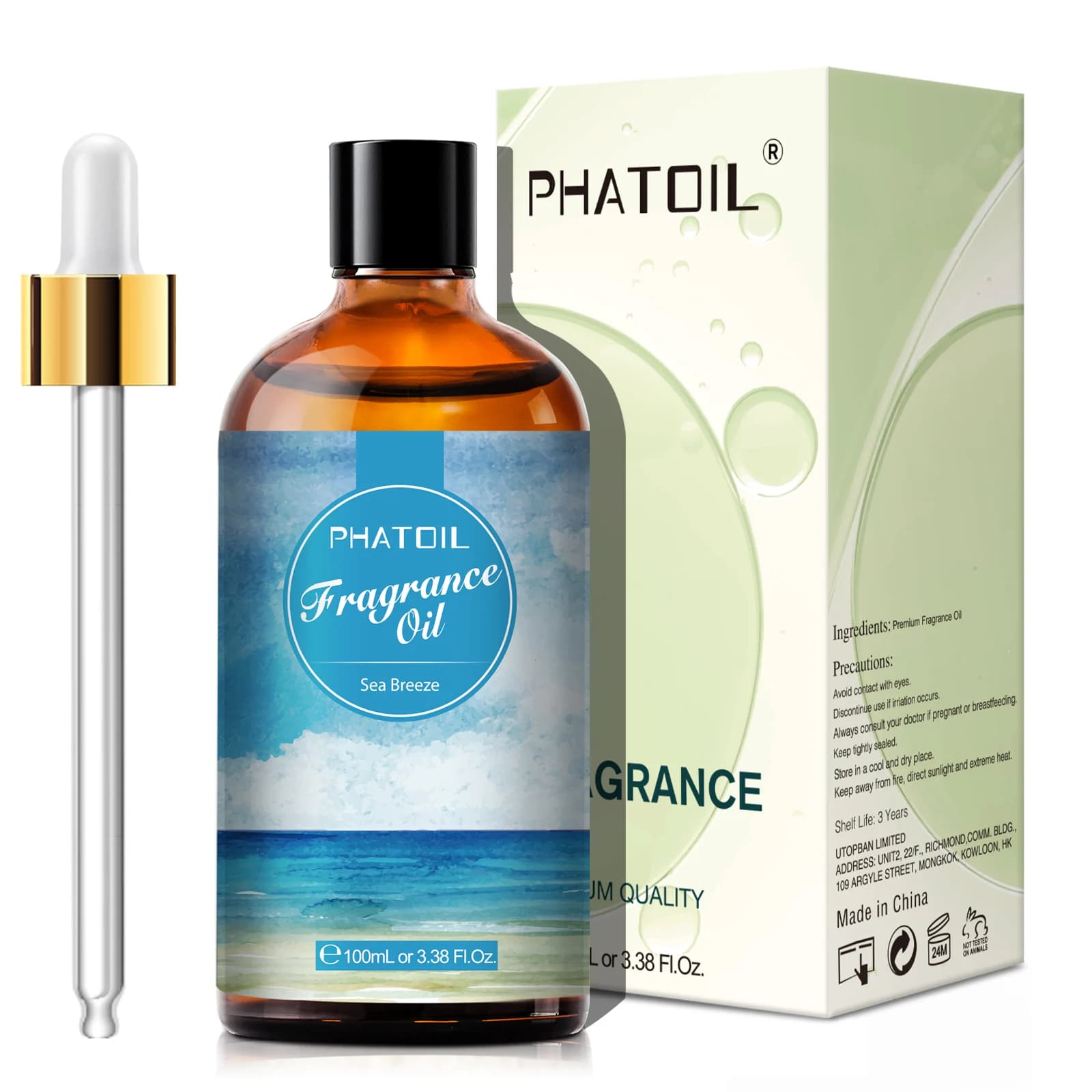 PHATOIL 100ml huiles parfumées série fleur pour diffuseur fabrication de bougies musc blanc gomme à bulles brise de mer bébé poudre arôme huile