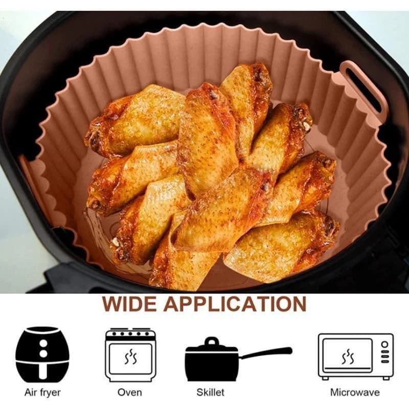 Doublures en silicone pour friteuse à air, pot en silicone, doublures réutilisables pour friteuse à air, sans danger pour les aliments, antiadhésif, accessoires de panier