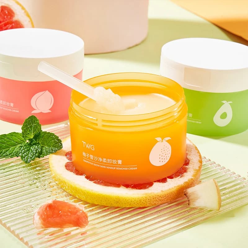 Baume nettoyant à l'avocat, démaquillant 4-en-1 pour le visage, les yeux et les lèvres, fondation rapidement soluble sans résidus, baume nettoyant doux, parfumé aux fruits