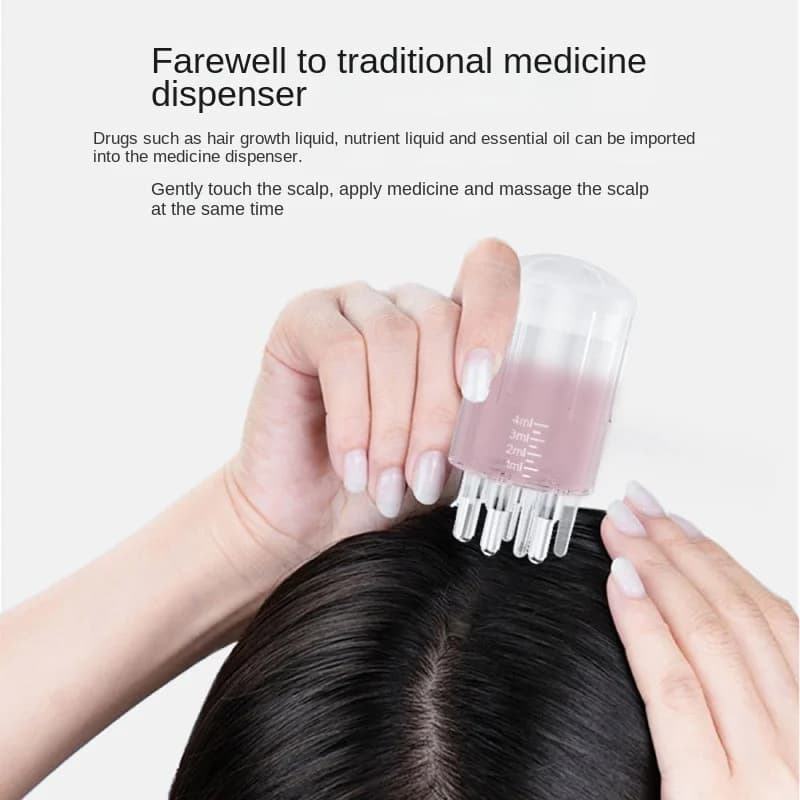 Nouvelle Brosse Applicatrice Liquide pour le Cuir Chevelu – Peigne Masseur pour Traitement Capillaire et Application de Sérum Huileux