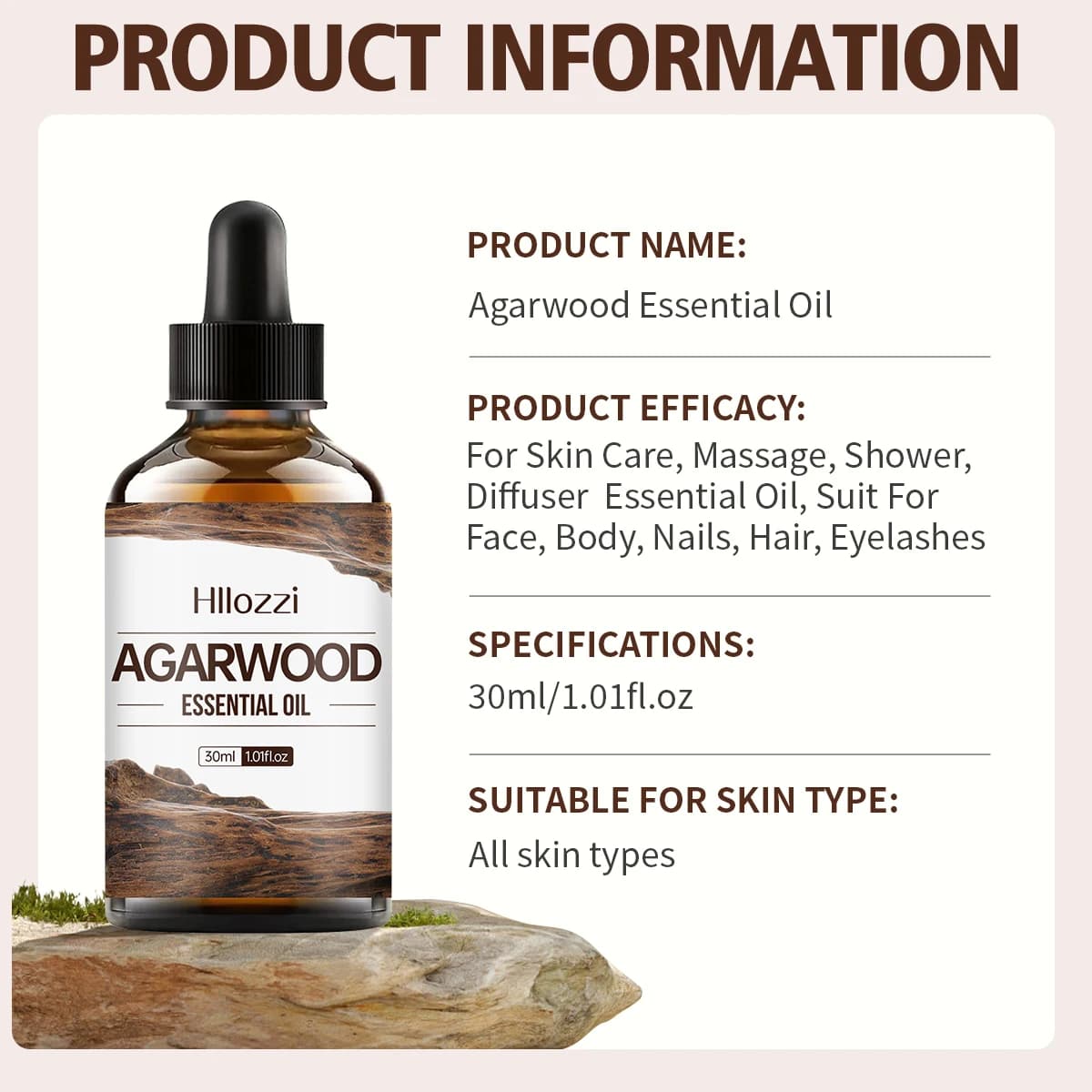 Huile essentielle de bois d'agar 30ml, huile essentielle pure riche en saveur, aromathérapie, humidificateur de massage, voiture, bricolage