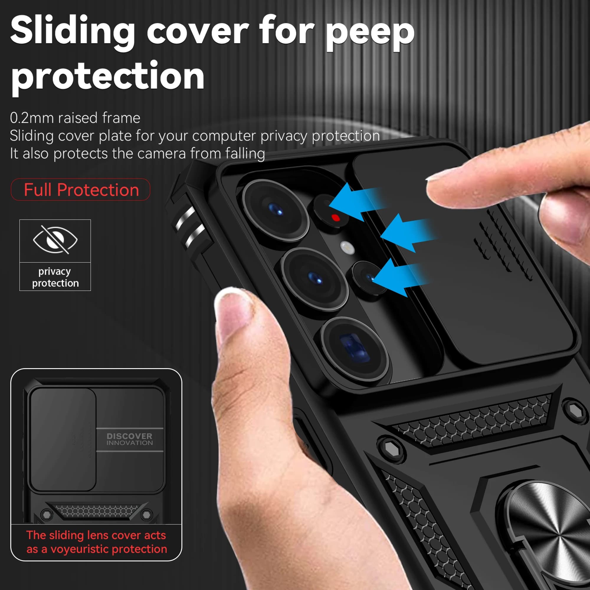 Étui de protection militaire avec objectif de caméra coulissant rotatif pour Samsung Galaxy S26 S25 S24 Ultra Plus S25FE S24FE S23FE S25EDGE