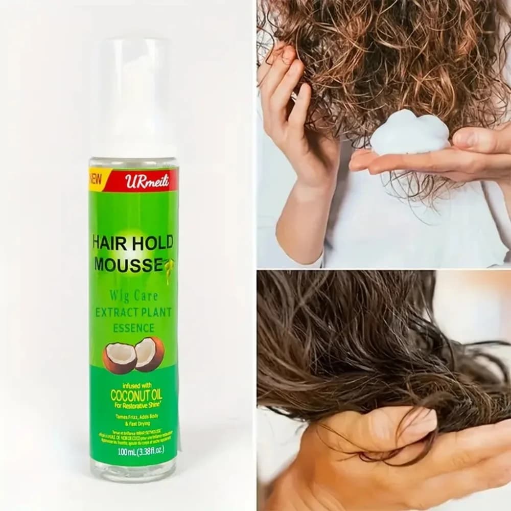 2025 Mousse de cheveux bouclés pour perruques forte tenue huile d'olive Mousse de coiffure Anti-frisottis Mousse de cheveux pour coiffer les cheveux femmes hommes