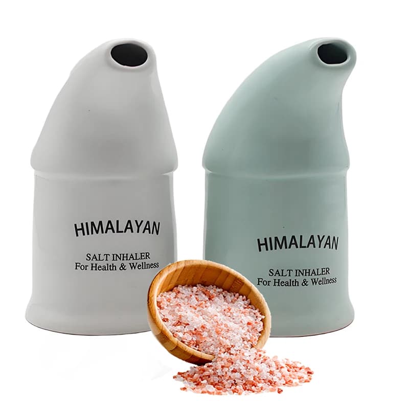 Humidificateur d'inhalateur de sel en céramique, atomiseur pratique de sel de l'himalaya pour nettoyer le système respiratoire et soulager le Stress