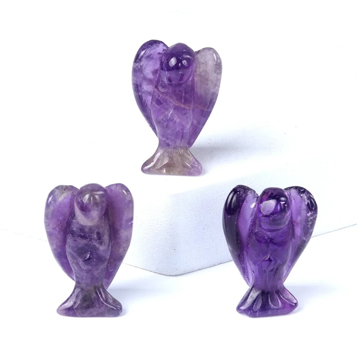 Statue d'Ange Carimplantée en Pierre Précieuse Naturelle, Figurine de Guérison Reiki, Décoration de Maison, Bibelot Artisanal, Cadeau de Noël, 1 Pièce
