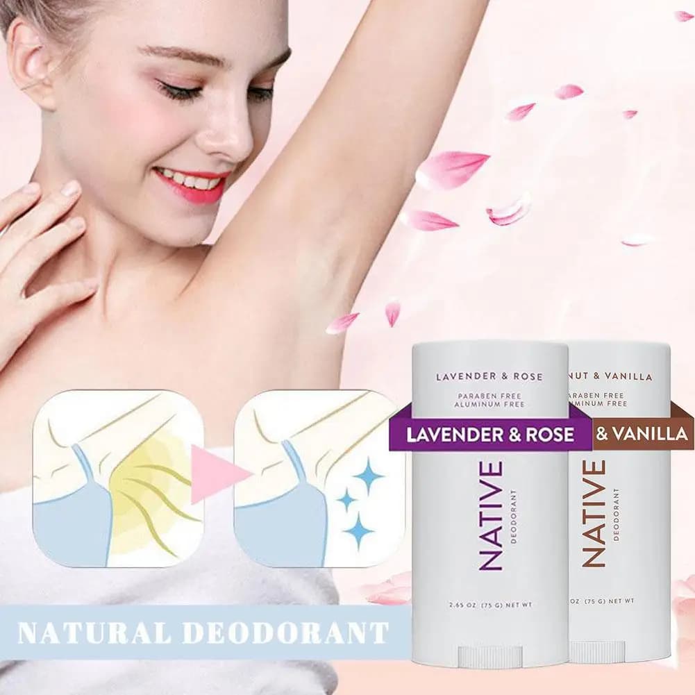 NATIVE – bâton déodorant naturel pour tout le corps, 75g, sans alcool, Base d'huile de noix de coco, déodorant adapté aux voyages, élimination des aisselles, soins de la peau