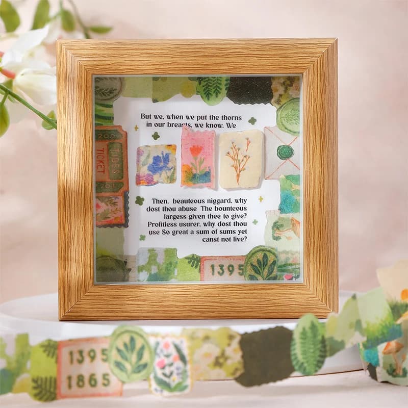 1 à 6 rouleaux de rubans Washi sur le thème de la petite forêt, autocollants pour scrapbooking, matériel parfait pour l'artisanat, fournitures de scrapbooking DIY