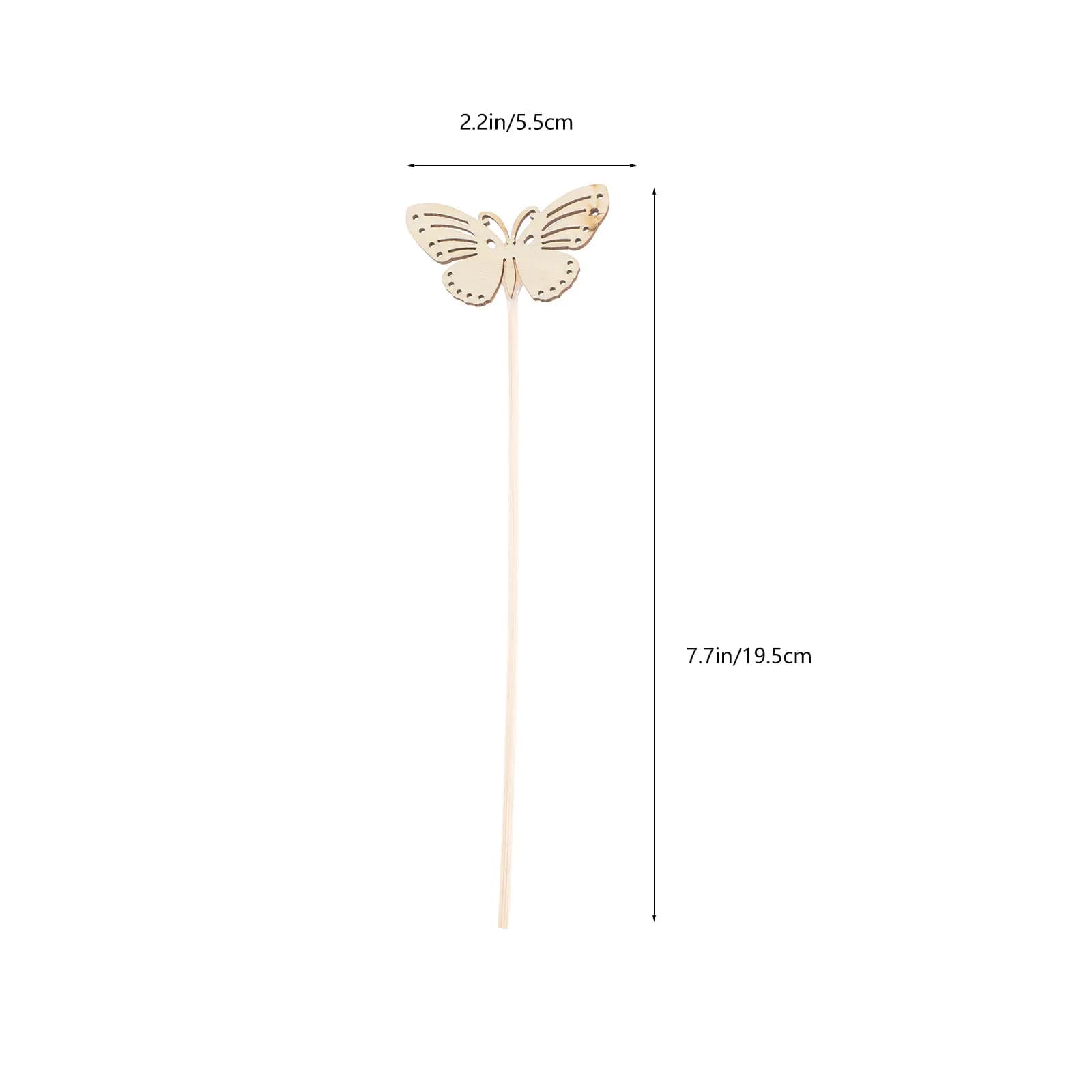 Lot de 10 bâtonnets diffuseurs papillon en bois pour huiles essentielles