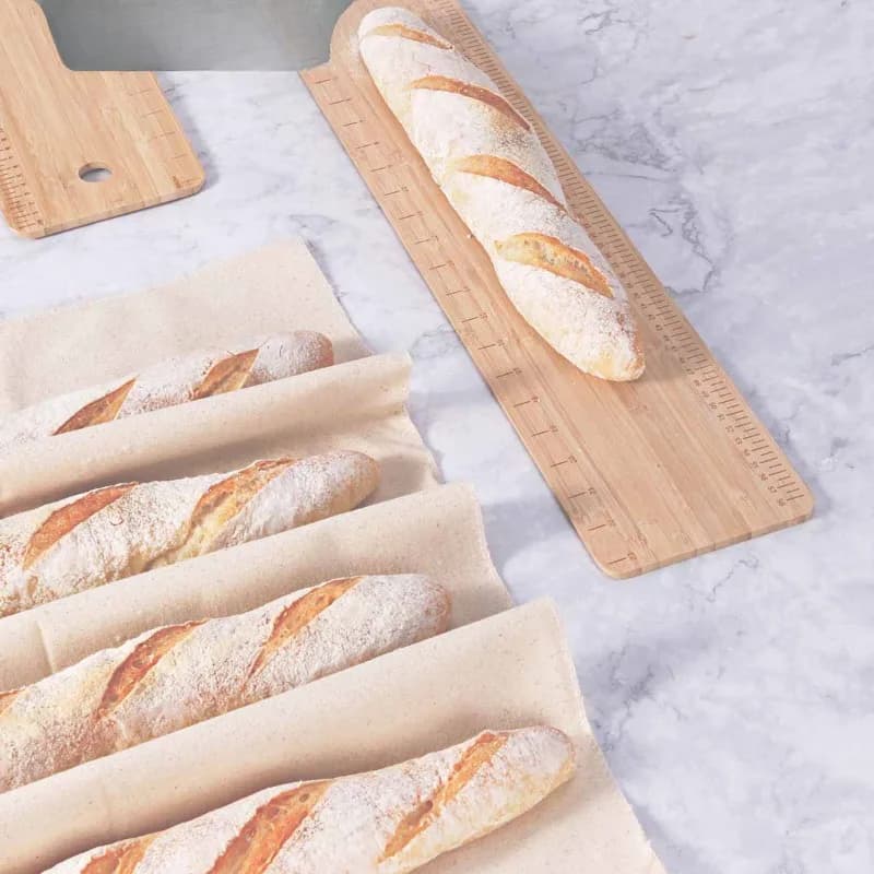 Planche de transfert de Baguette de cuisson, planche en bois rectangulaire à Double échelle de 38cm, pâte à Baguette Ciabatta, accessoires de cuisine