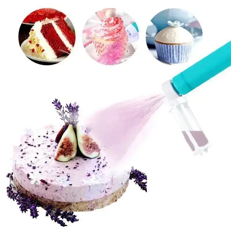 Pompe de pulvérisation de paillettes de gâteau écologique, aérographe de décoration de gâteau, outil de cuisson spécial pour dessert padramatique