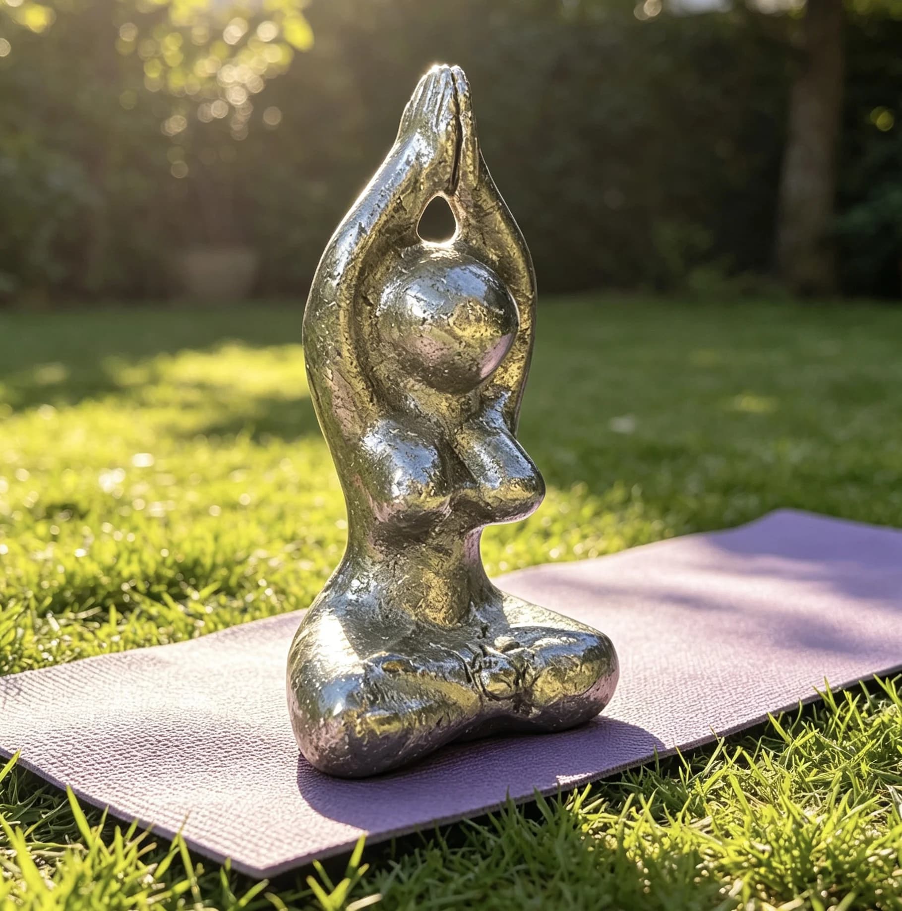 Déesse Yoga Pose Chakras Reiki guérison cristaux naturels pierres femmes corps Sculpture Figurine décorative pour artisanat en gros