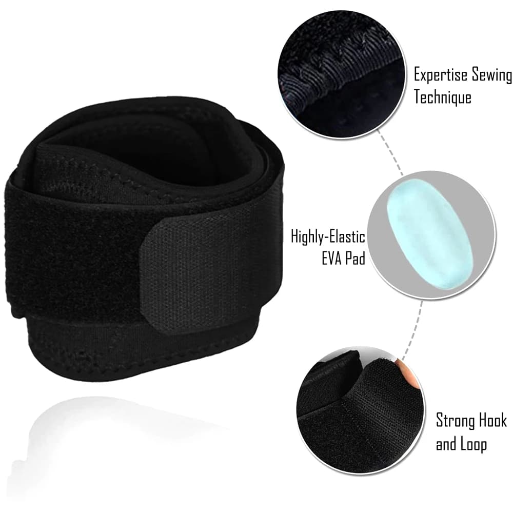 1 pièces attelles de coude de Tennis pour tendinite, sangles d'avant-bras de coude de golfeur et coussinet de Compression, enveloppes de soulagement de la bande de soutien du coude