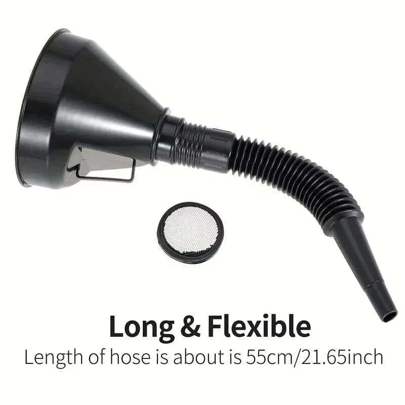 1 entonnoir multifonctionnel flexible : outil de vidange d'huile anti-fuite avec large ouverture et poignée pour automobile