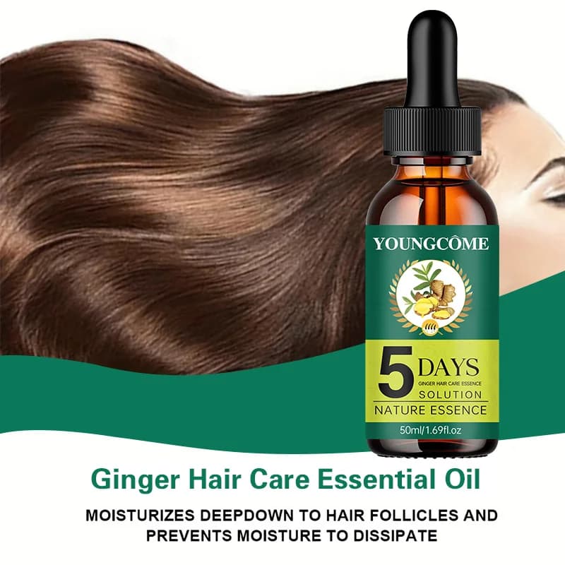 Huile essentielle de gingembre pour cheveux