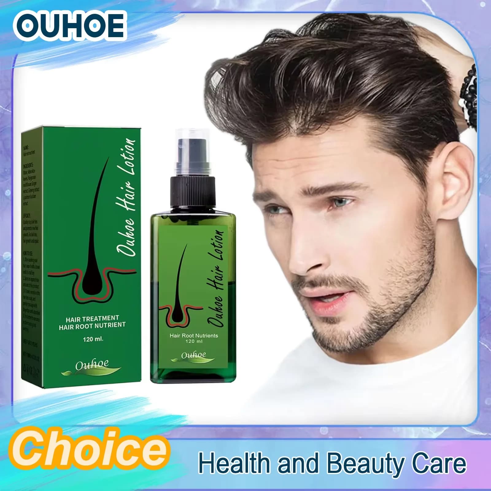 Spray Anti-perte de cheveux, réparation des racines des cheveux, traitement du cuir chevelu endommagé, sérum liquide épais, beauté plus longue, santé