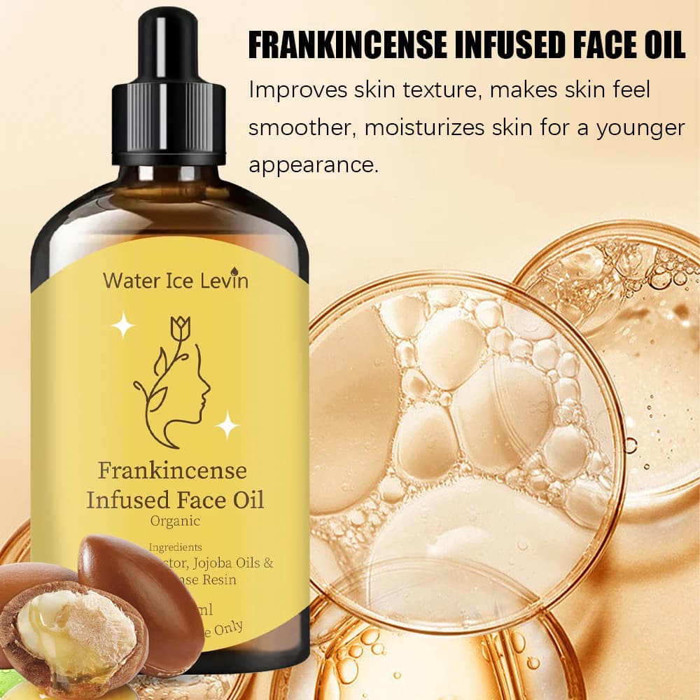 Huile faciale à l'encens - Hydrate et nourrit le visage et le corps | Sans alcool et contient de la glycérine | Convient à tous les types de peau | Convient pour le massage, la douche et la