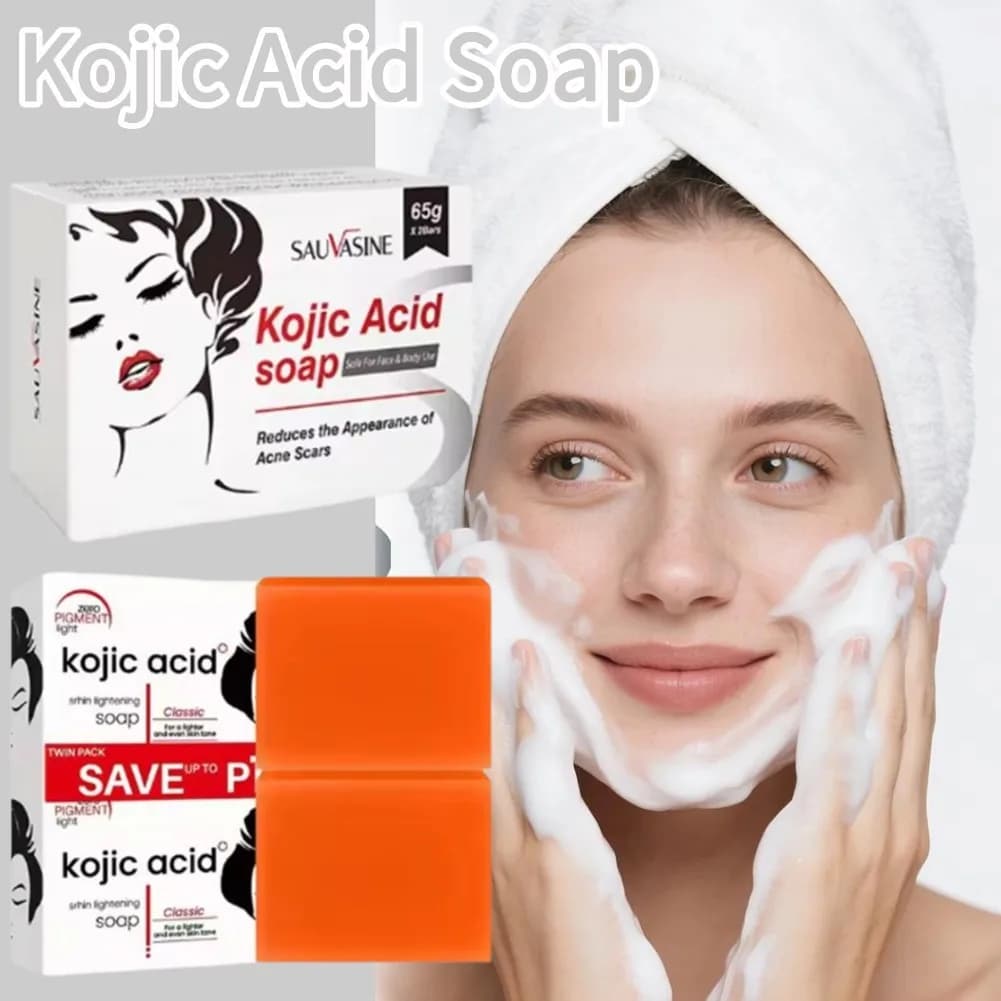 Acide kojique nettoyage en profondeur éclaircir la peau savon contrôle de l'huile