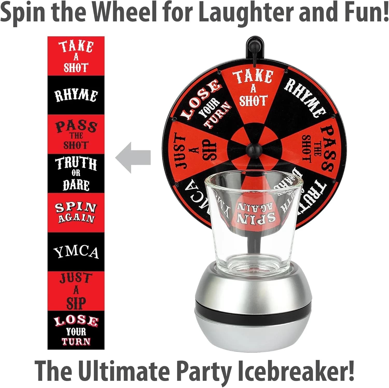Jeu de tir à boire Spin The Wheel pour adultes