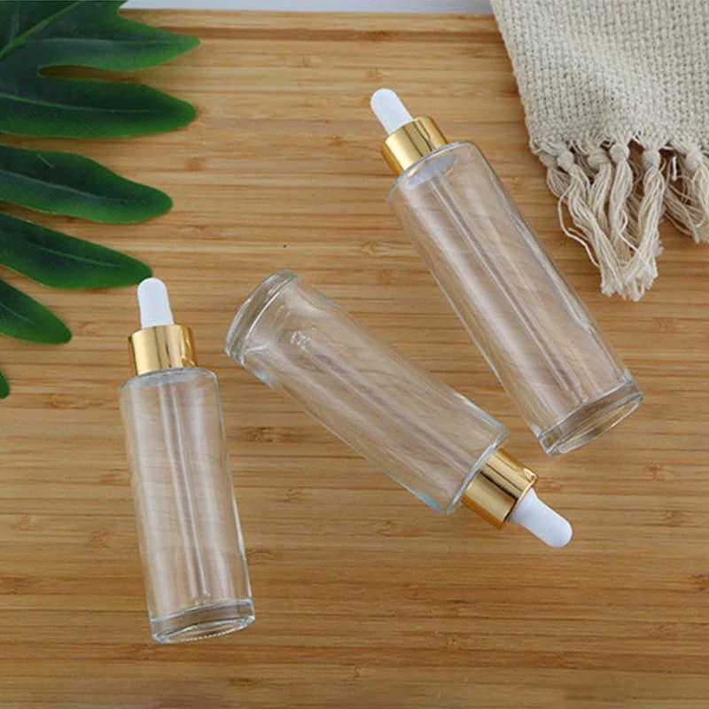 Tubes de flacon compte-gouttes en verre transparent