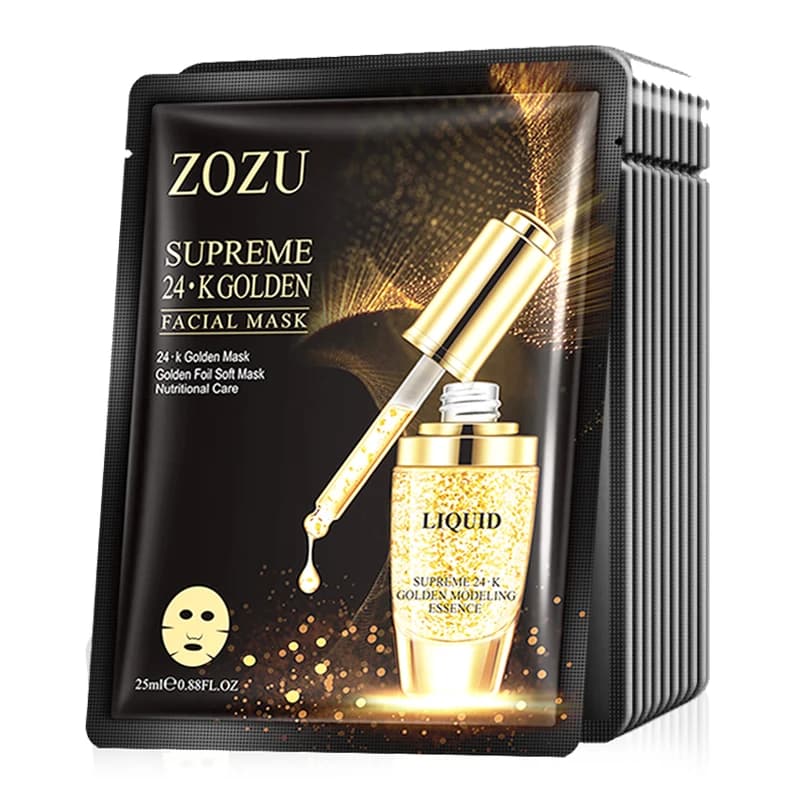 Masque Facial doré 24K, Anti-rides, hydratant, Anti-âge, feuille, produits de soins pour la peau du visage