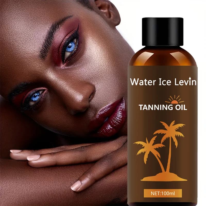 Huile de bronzage hydratante avec acide hyaluronique et collagène pour une peau lisse, élastique, non grasse, pour un usage quotidien, tous types de peau.