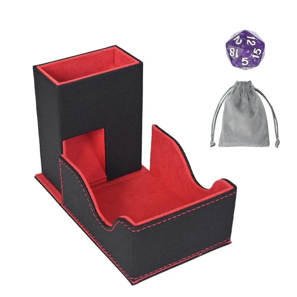 Tour à dés pliable et Portable en cuir PU
