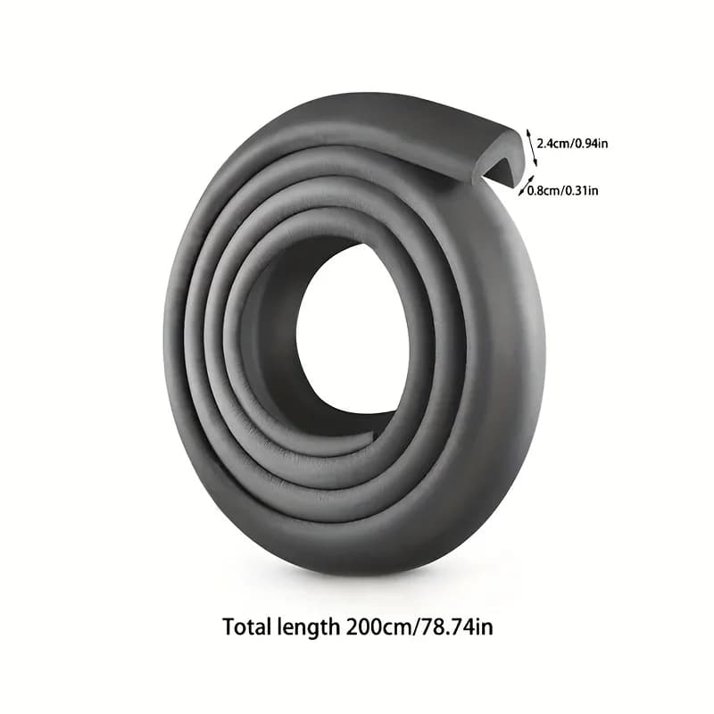 1 rouleau de protection d'angle de table - Fabriqué en matériau durable, longueur totale 78,74 pouces, protection d'angle souple pour bordure de table domestique