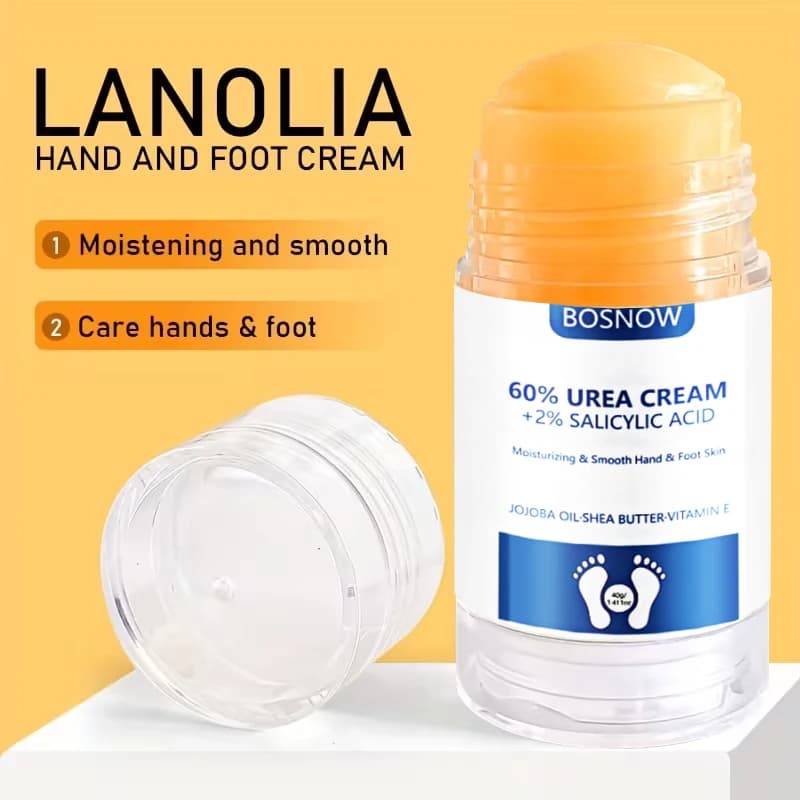 【Anti-sécheresse extrême】 Stick pour les mains et les pieds à 60 % d'urée + 2 % d'acide salicylique, hydrate rapidement et en profondeur, retient l'humidité, prend soin de la barrière cutanée, nourrit