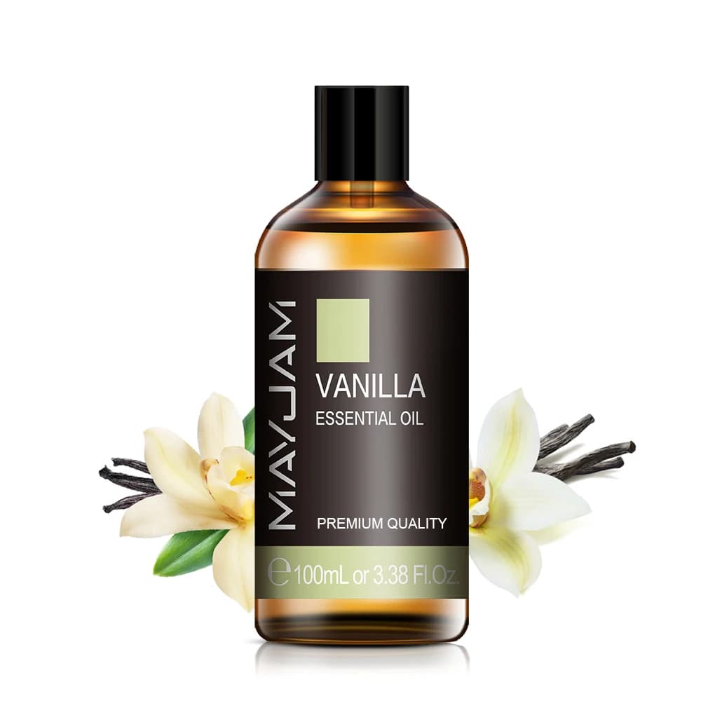 Diffuseur d'huiles essentielles 100 ml Vanille Eucalyptus Lavande Jasmin Menthe Bois de Santal Ylang Ylang Citron Bergamote Tea Tree Rose