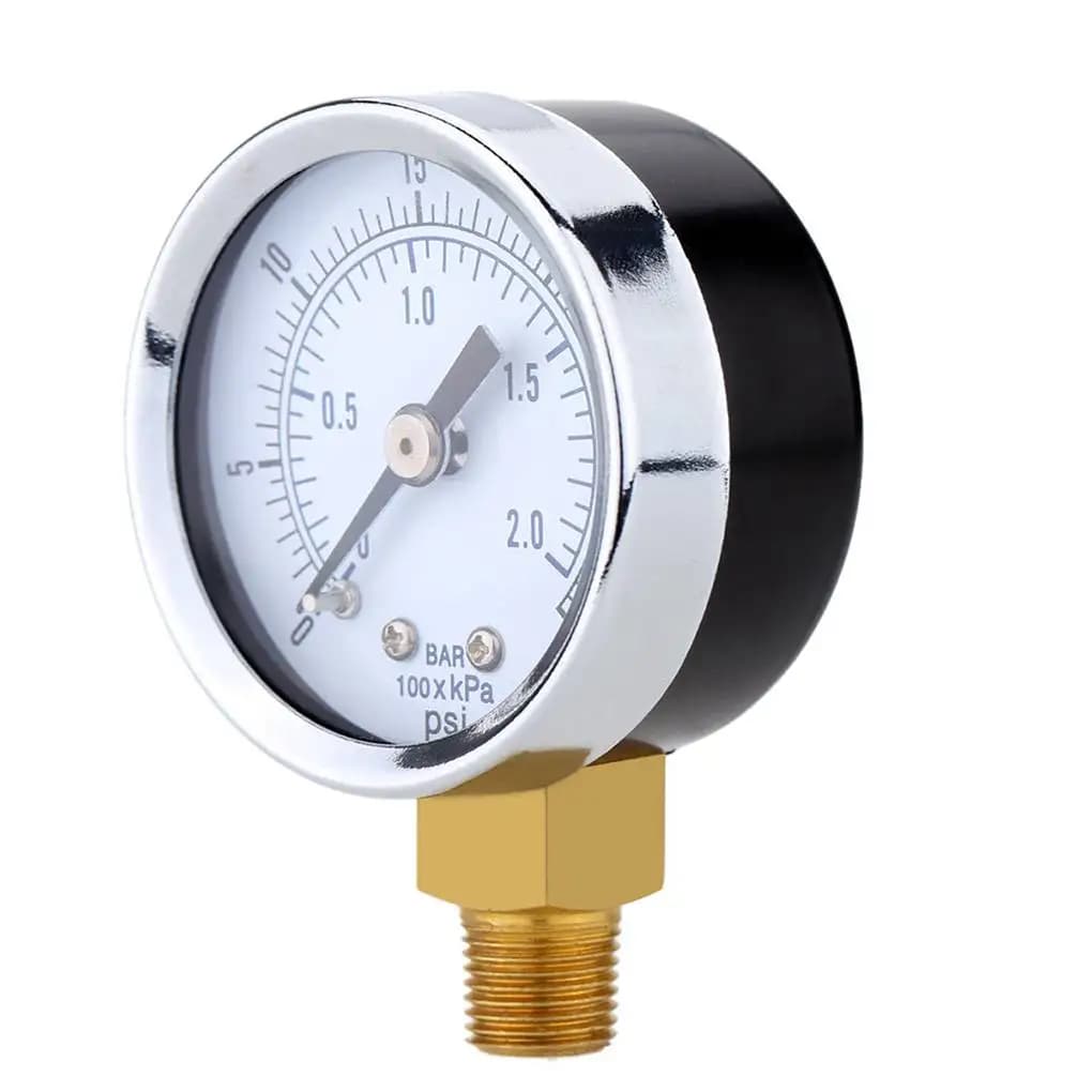 Mini manomètre Portable 0-30 PSI 0-2bar NPT, huile et eau, compresseur d'air à Double échelle, pression hydraulique