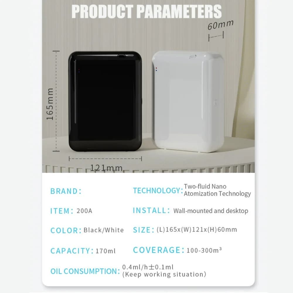 Diffuseur de parfum électrique, odeur pour la maison, diffuseur de parfum sans eau, contrôle Bluetooth, couverture, désodorisant 300m3