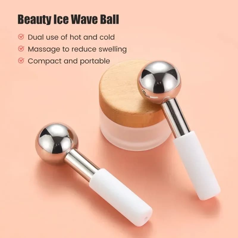 Globes de glace pour le visage et les yeux, rouleaux rafraîchissants pour le soin du visage, globes de glace réutilisables pour resserrer la peau, réduire les poches