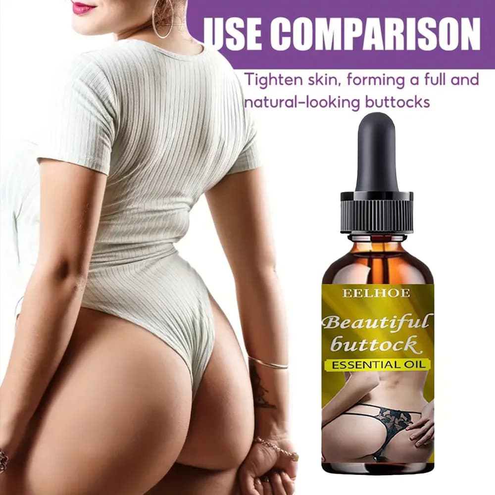 Crème pour Agrandissement des Fesses, Huile Essentielle Raffermissante, Gros Cul, Améliore la Croissance des Hanches, Raffermit la Profondeur, Soins du Corps Sexy pour Femme