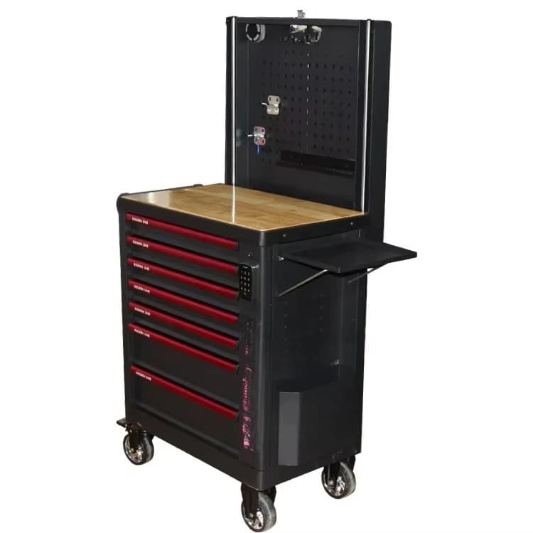 Armoire à outils roulante, coffre de rangement portable à 7 tiroirs, organisateur d'outils avec roulettes, verrouillage des roulements à billes et tiroir coulissant