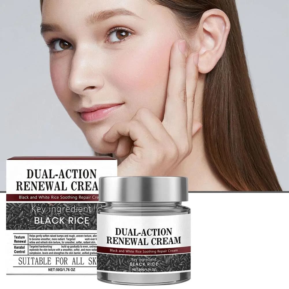 Crème hydratante au riz noir réparatrice apaisante pour peaux sèches et sensibles renouvellement de barrière d'hydratation douce et Non irritante