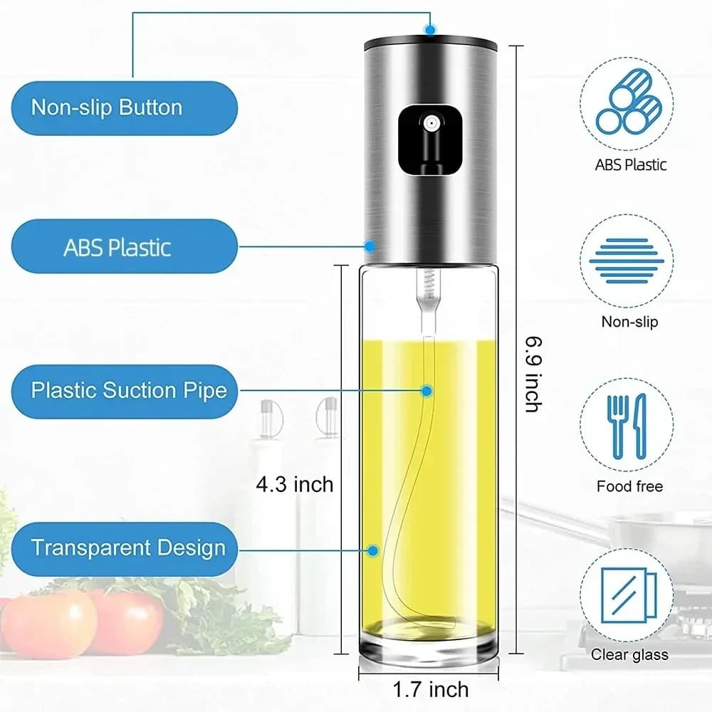 Pulvérisateur d'huile en verre pour la cuisson