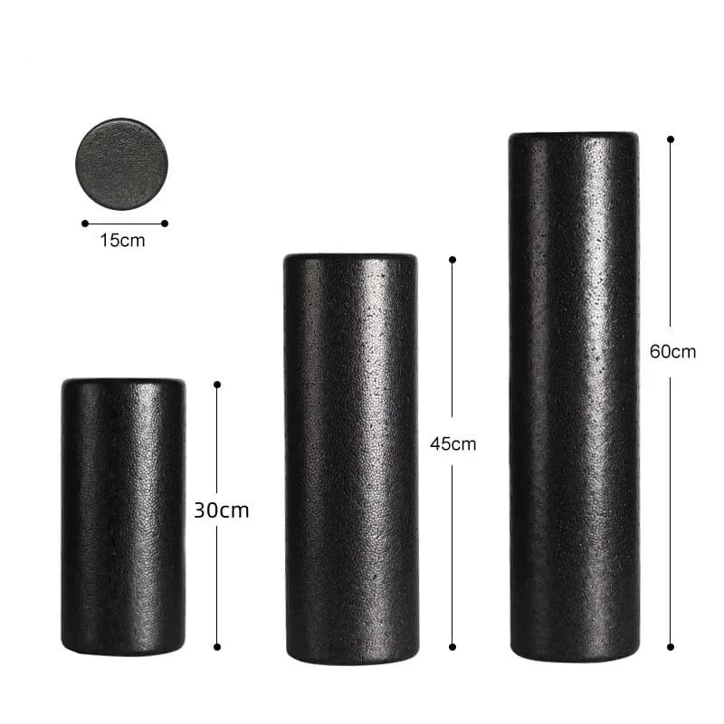 Rouleau de Massage en mousse de Yoga EPP 30/45CM, rouleau de Fitness Pilates, équipement d'exercice de gymnastique noir pour la Relaxation pour femmes
